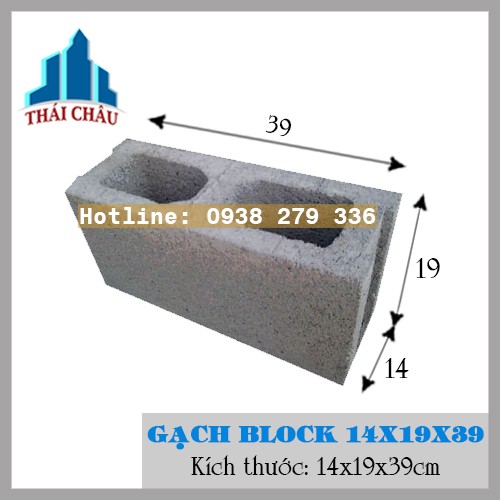 Gạch Block 14x19x39 - Gạch Block Thái Châu - Công Ty TNHH Sản Xuất Vật Liệu Xây Dựng Thái Châu